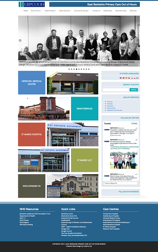 nhs website design