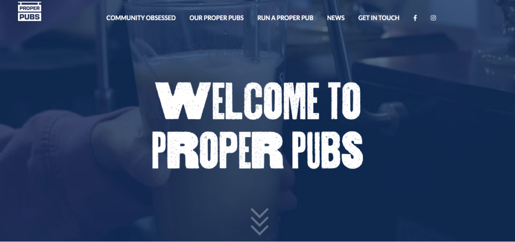 pub website design